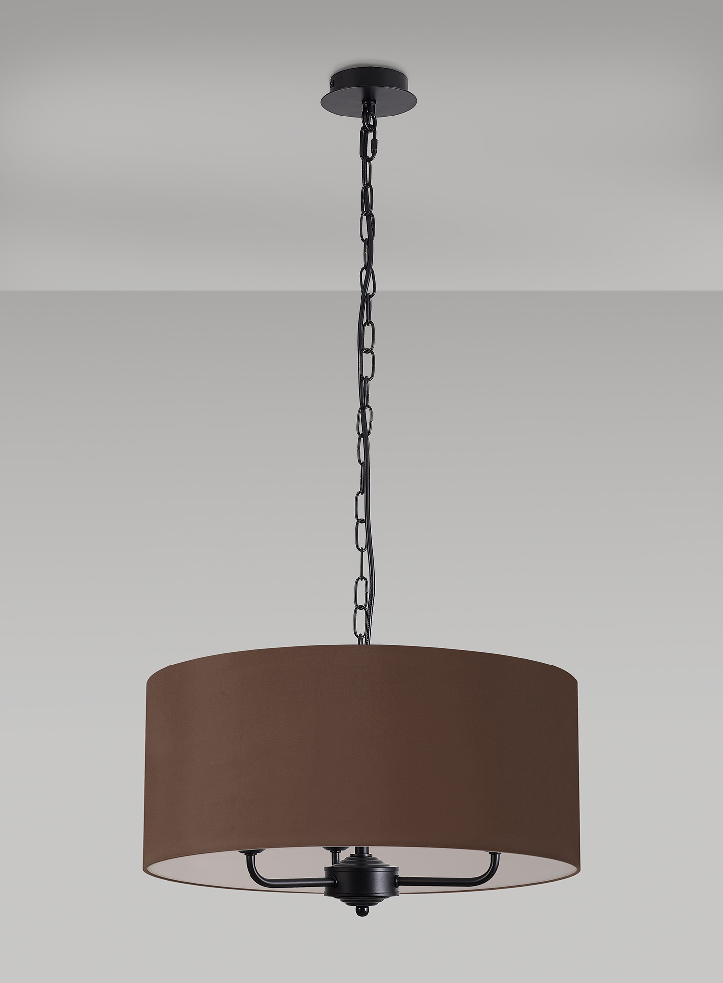 Banyan 50cm 3 Light Pendant Matt Black, Raw Cocoa/Grecian Bronze DK1039  Deco Banyan